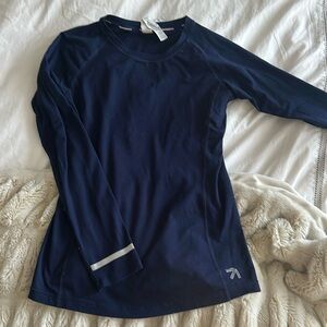 New balance x jcrew navy blue workout top